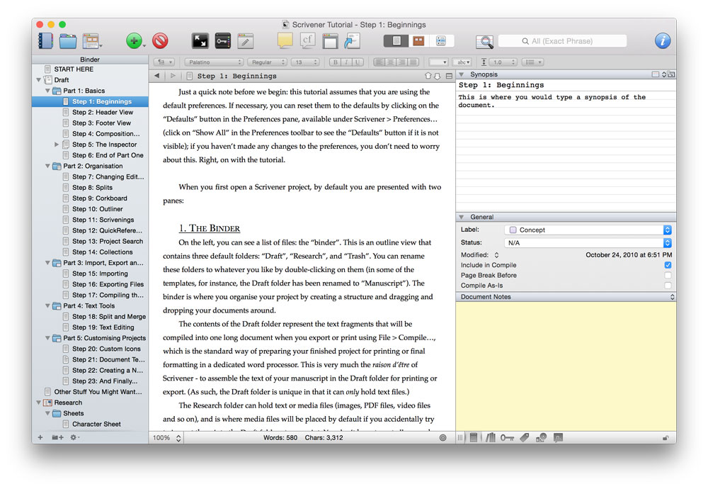 Scrivener app free