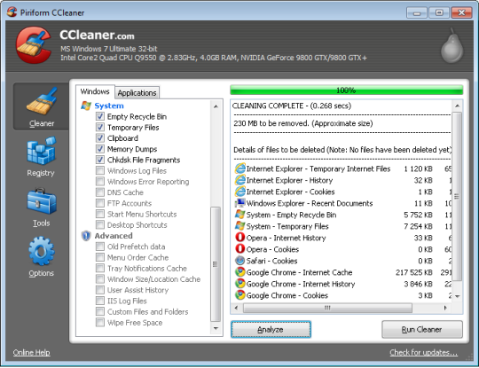Piriform ccleaner download free for windows 10,7,8. 1 [32bit-64bit.