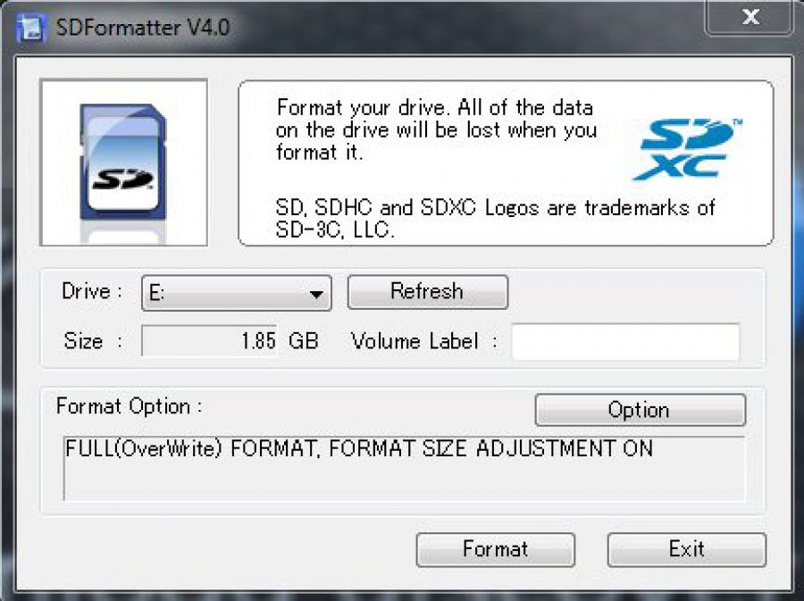 Sd card format tool download