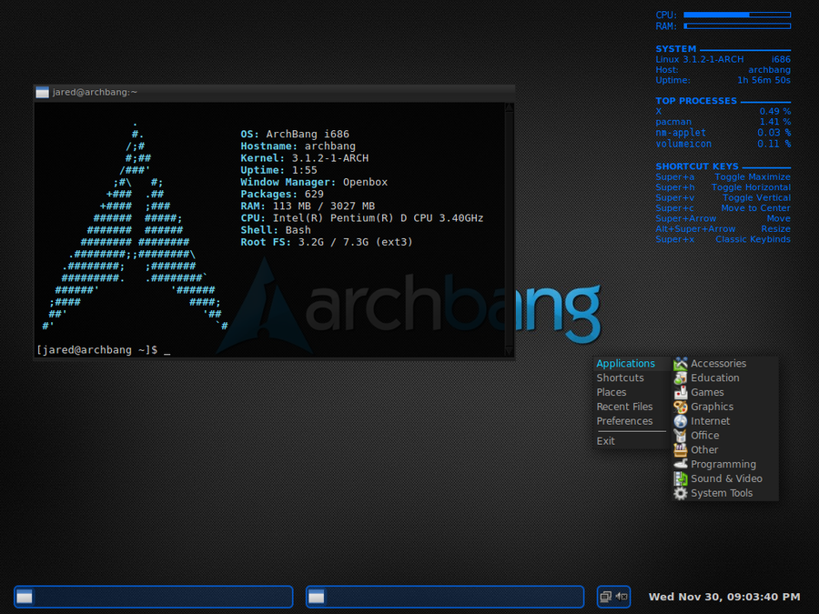 Как установить archbang linux