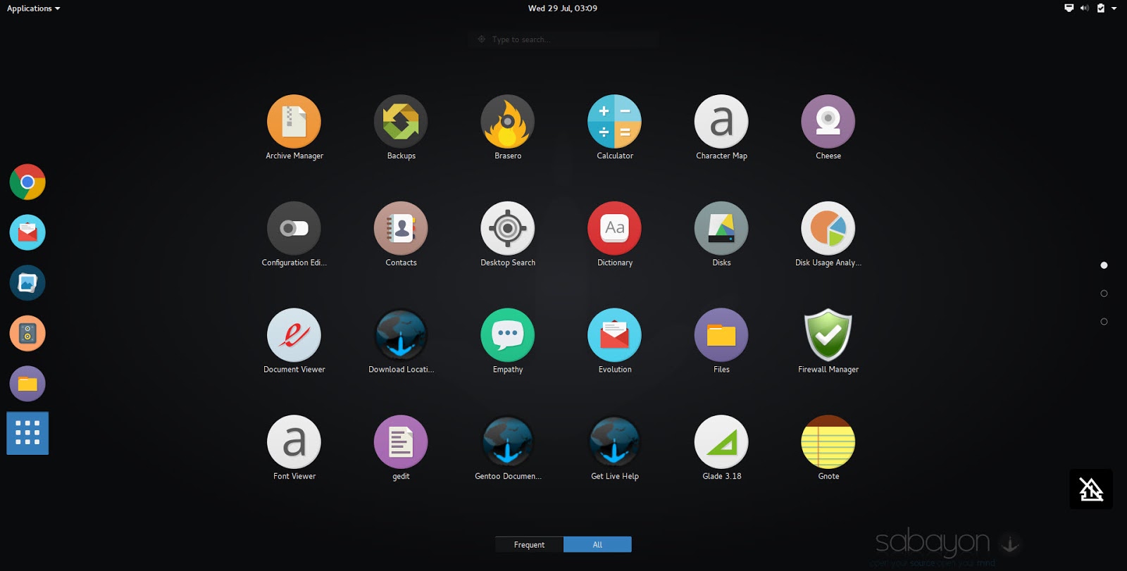 Download Sabayon Linux GNOME 16.02