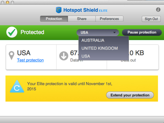 why are there two versions of hotspot shield for mac os