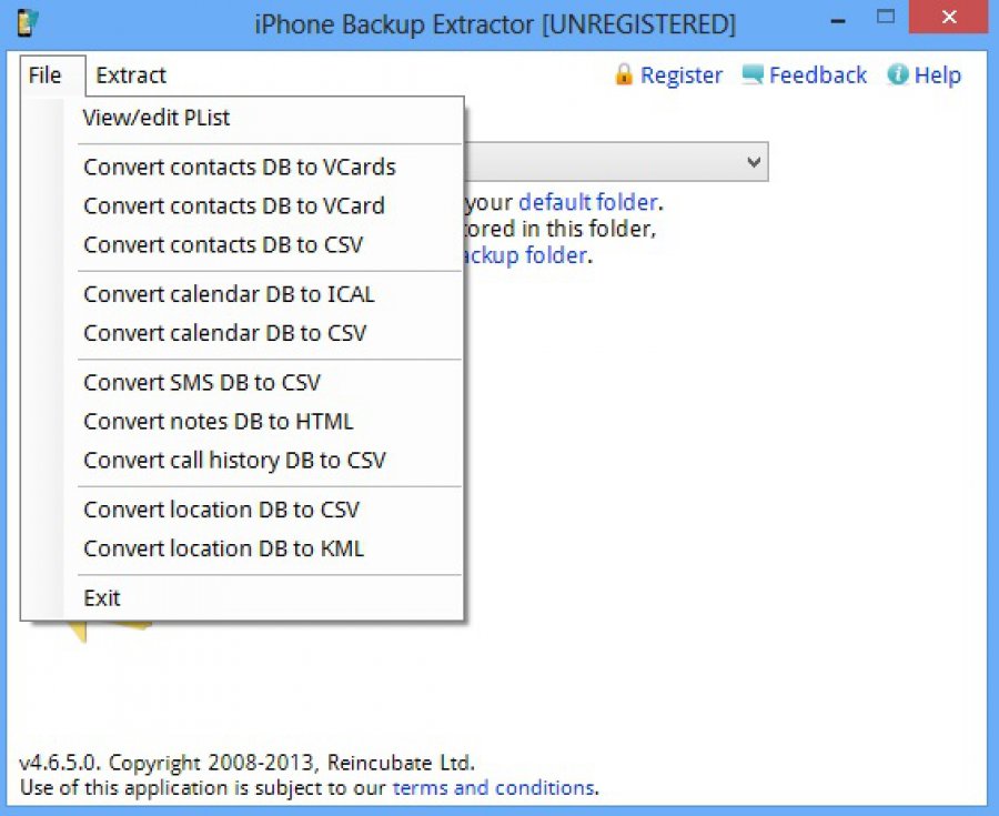 freeware iphone backup extractor