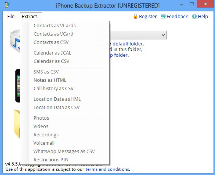 iphone backup extractor ios 9