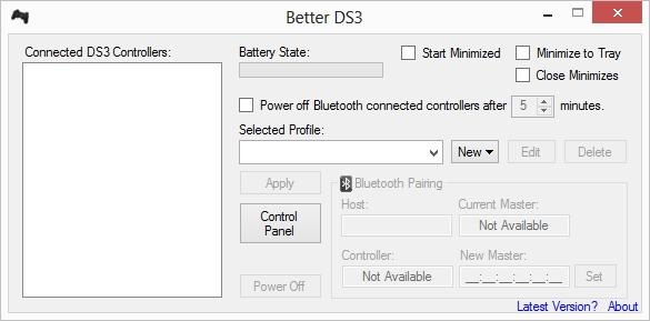 better ds3 tool where is the bluetooh pairing button