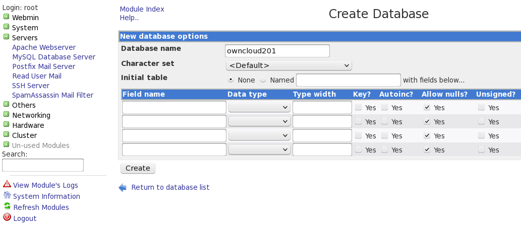 mysql database server