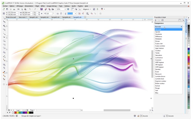 corel draw 11 line transparency