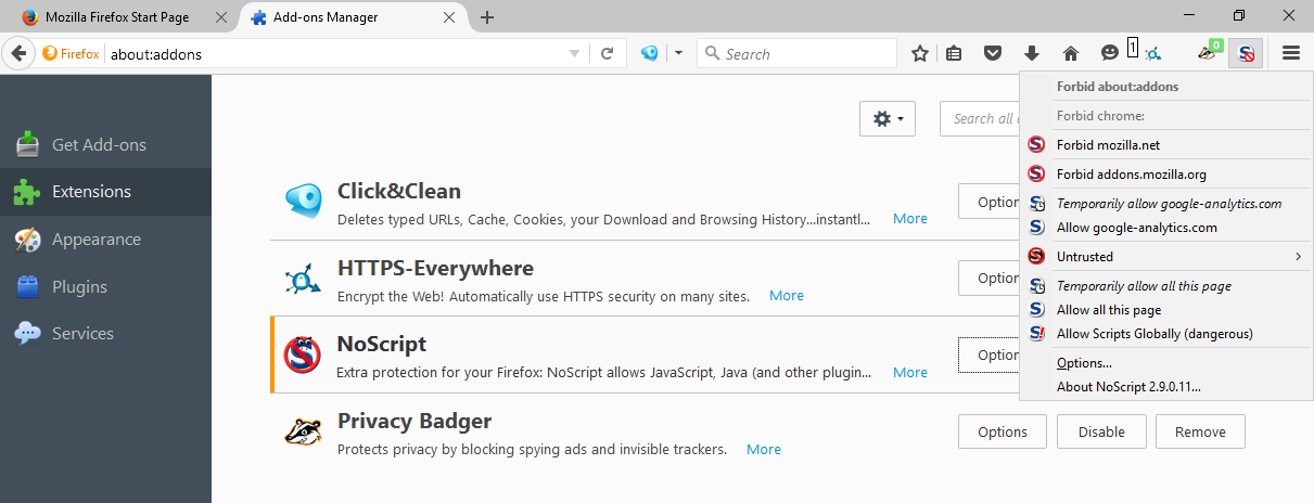 Click&clean Firefox