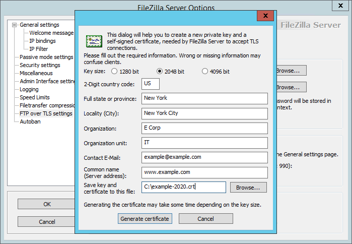 filezilla server features