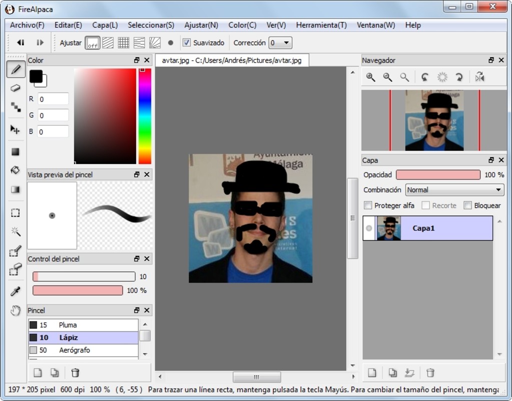 how to resize images in firealpaca
