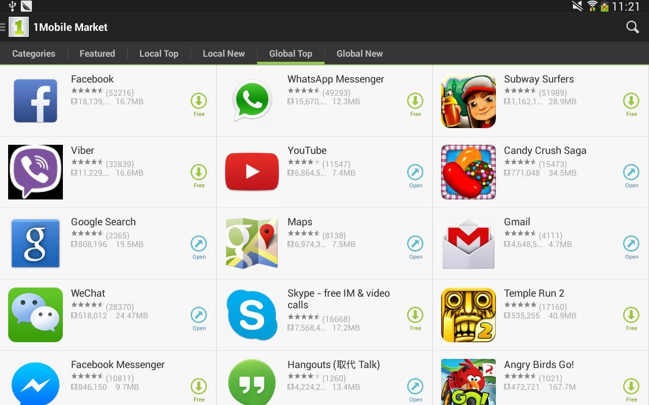 one mobile market free download for tablet